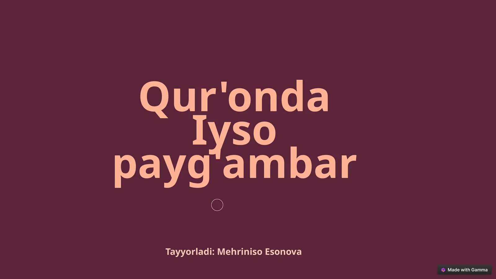 Qur'onda Iyso payg'ambar