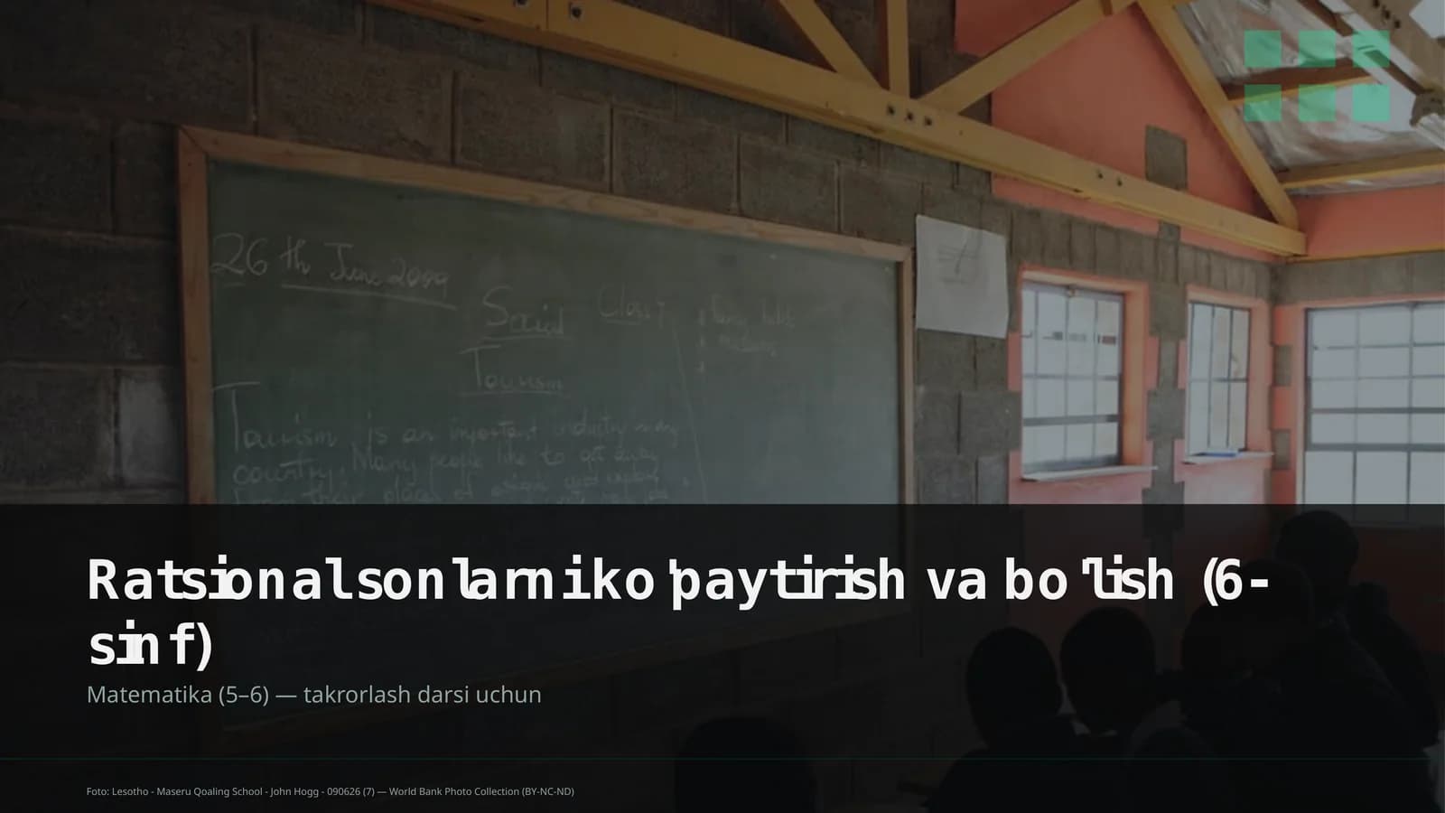 Ratsional sonlarni ko'paytirish va bo'lish (6-sinf)