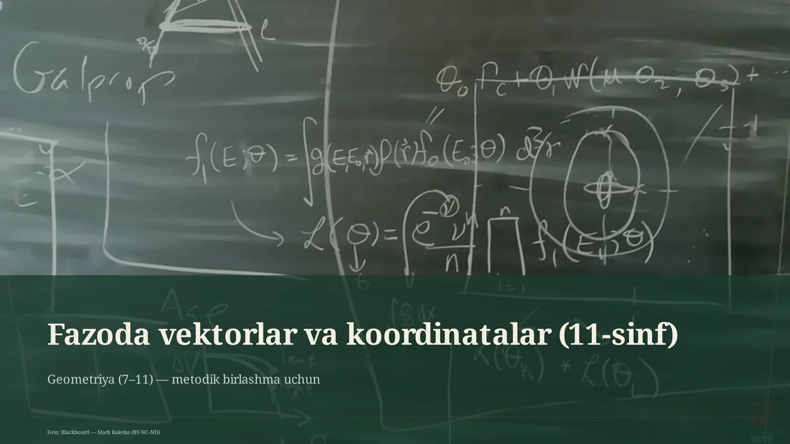 Fazoda vektorlar va koordinatalar (11-sinf)