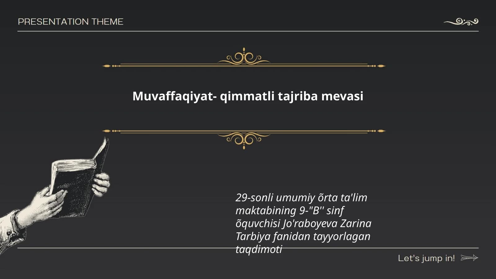 Muvaffaqiyat- qimmatli tajriba mevasi