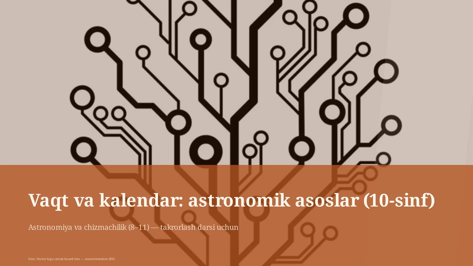 Vaqt va kalendar: astronomik asoslar (10-sinf)
