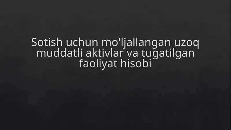IFRS 5 standarti