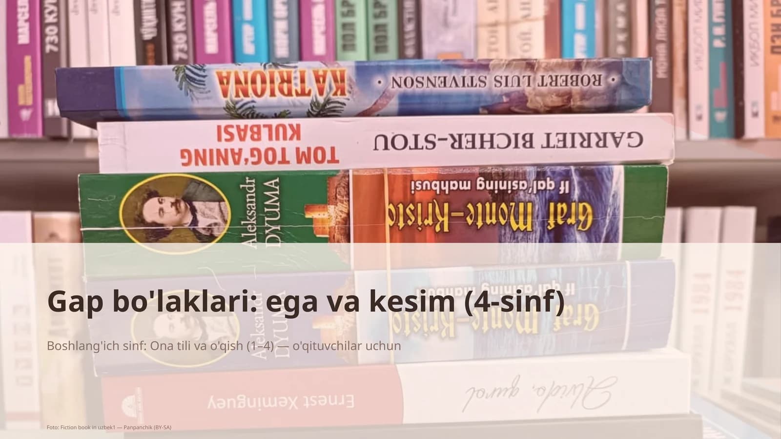 Boshlang'ich sinf: Ona tili va o'qish (1–4) — o'qituvchilar uchun