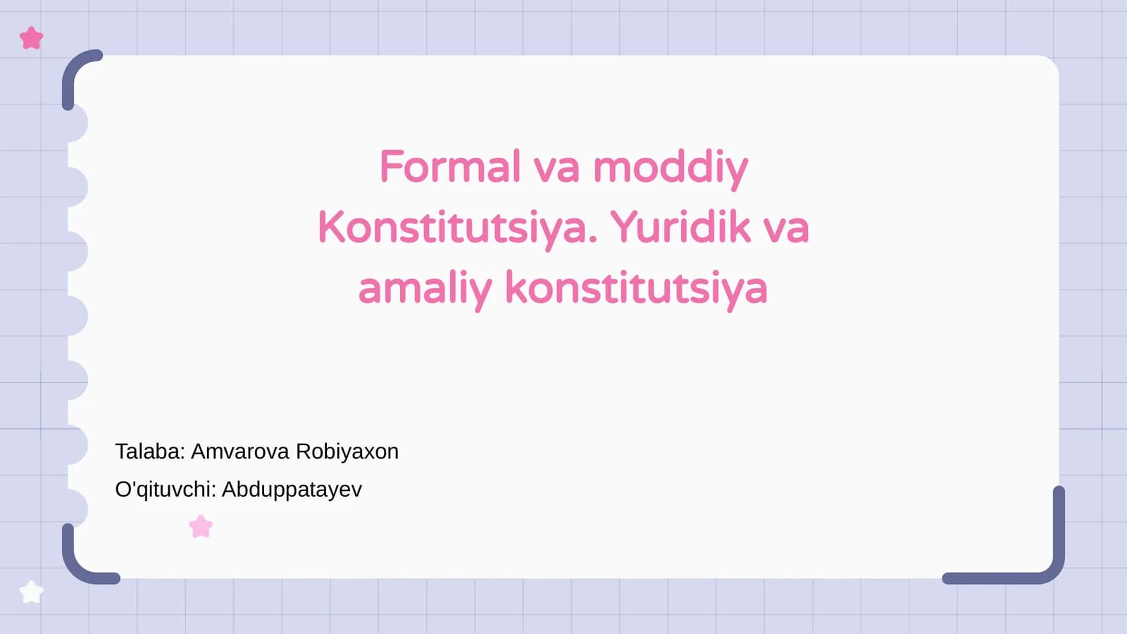 Formal va moddiy Konstitutsiya