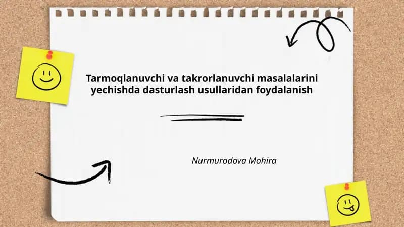Dasturlashning asosiy tushunchalari