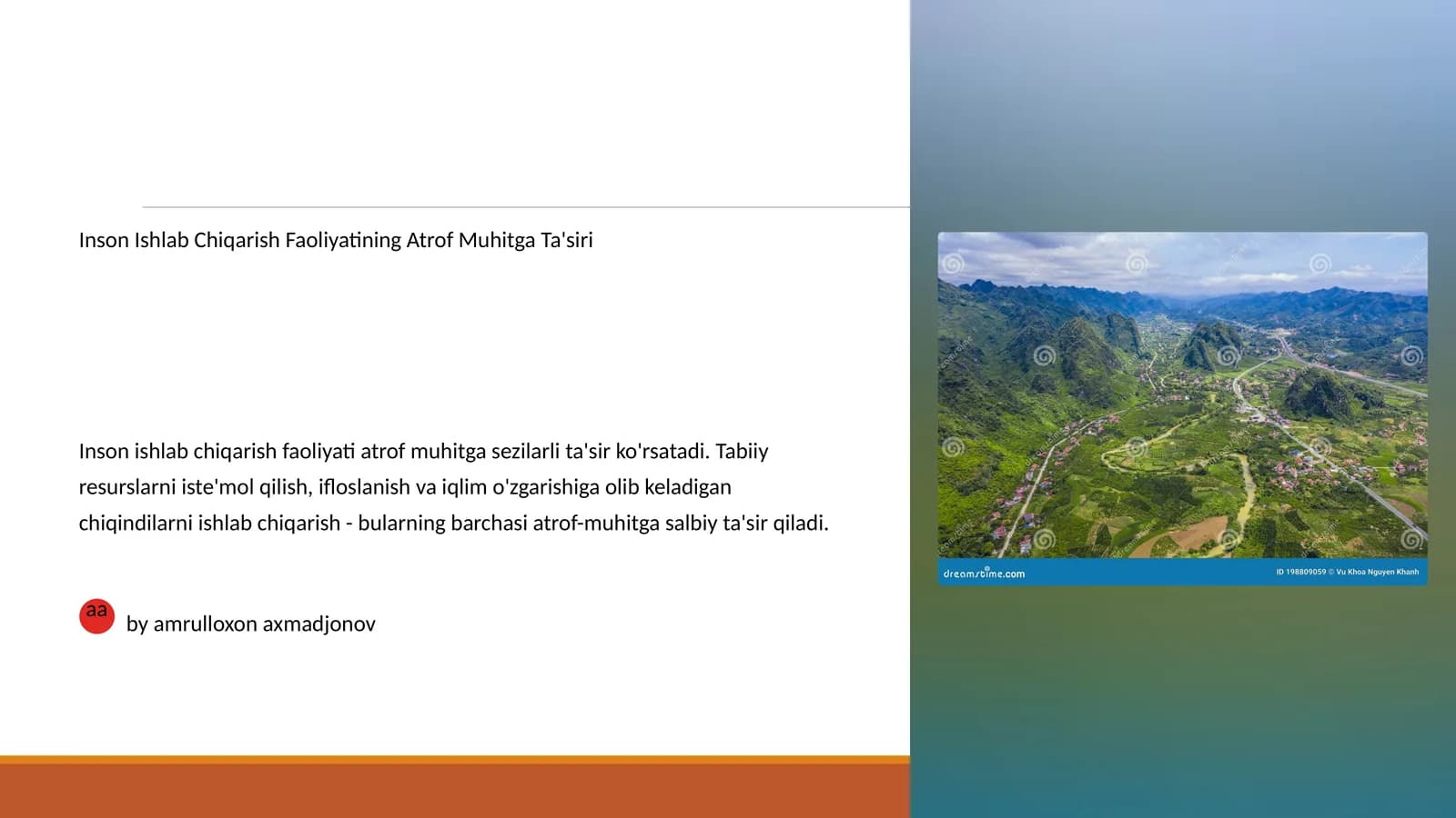 Inson Ishlab Chiqarish Faoliyatining Atrof Muhitga Ta'siri