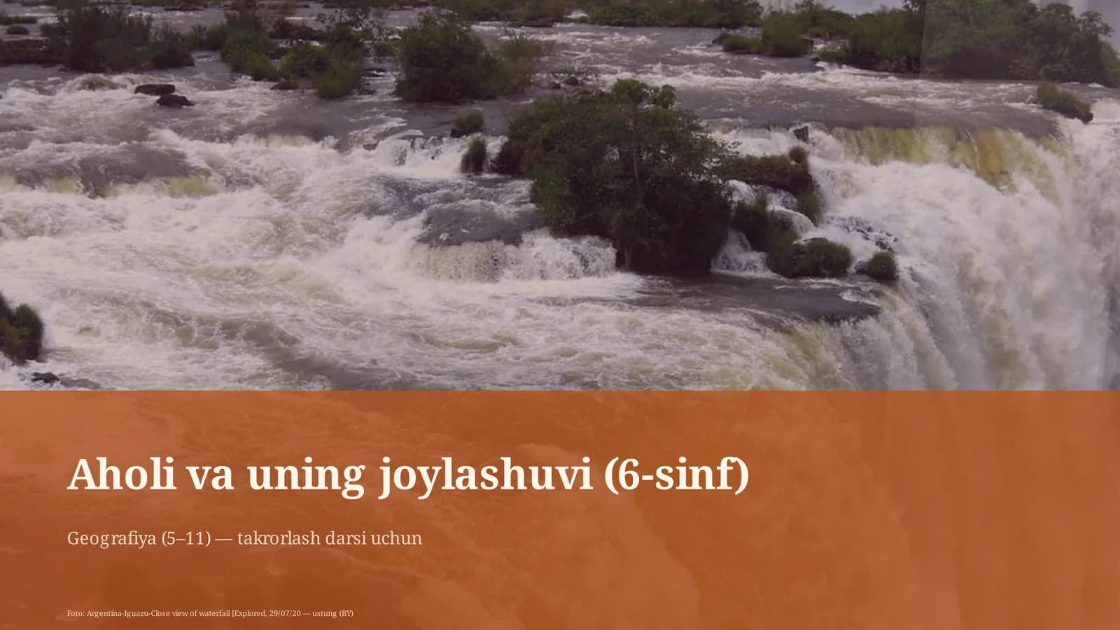 Aholi va uning joylashuvi (6-sinf)