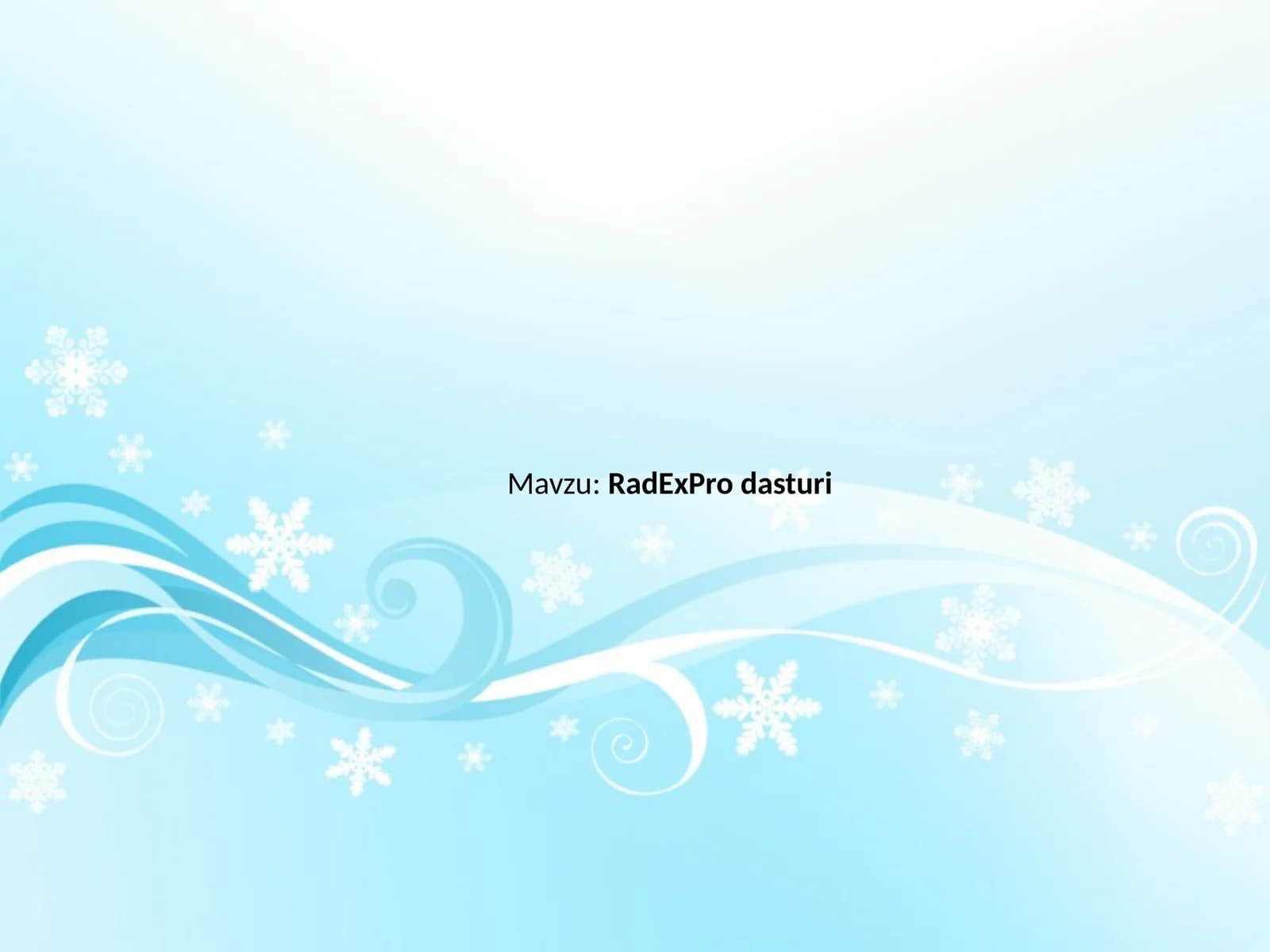 RadExPro dasturi