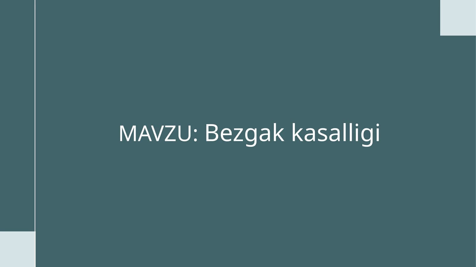 Bezgak(malyariya)