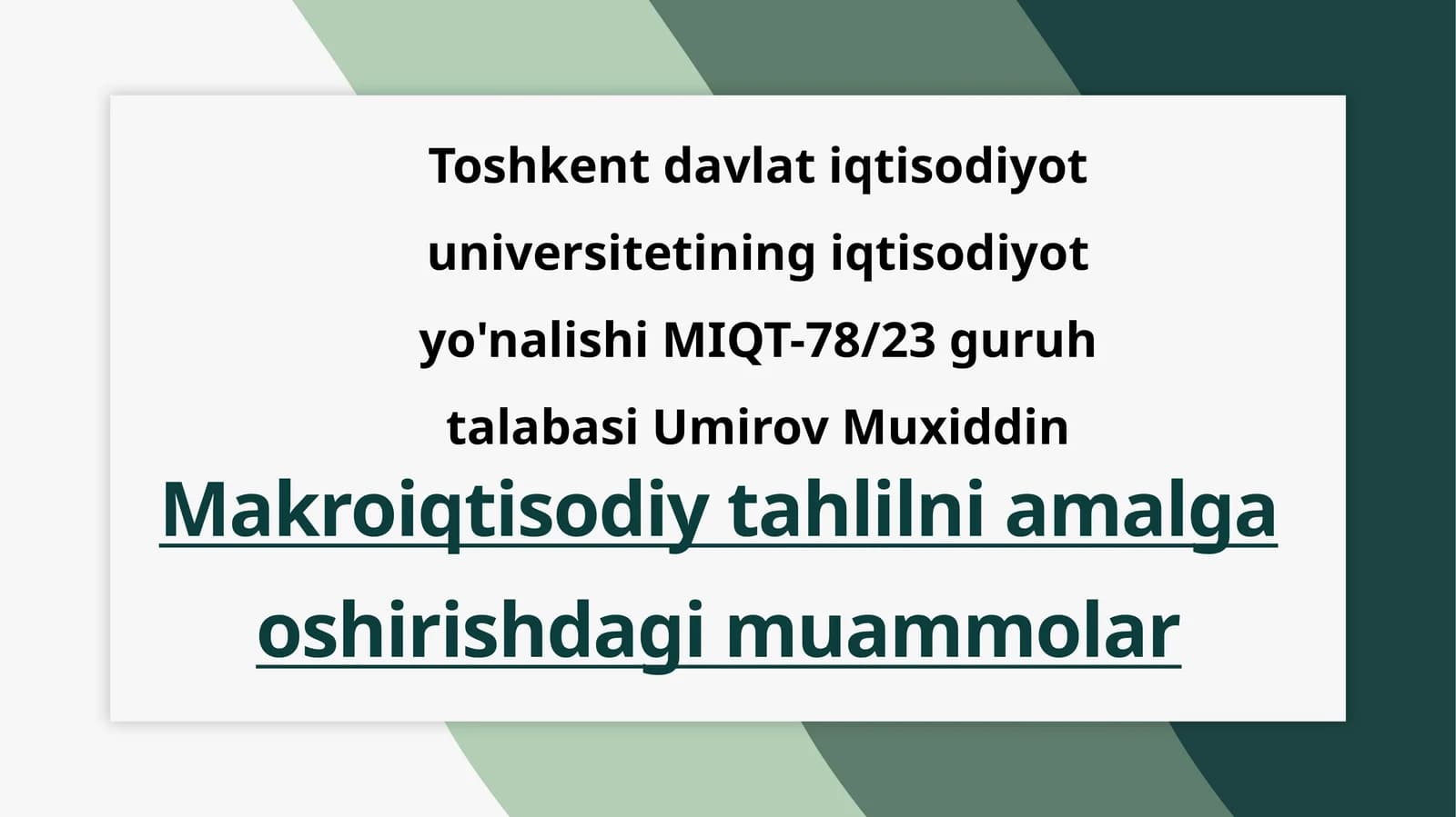 Makroiqtisodiy tahlilni amalga oshirishdagi muammolar