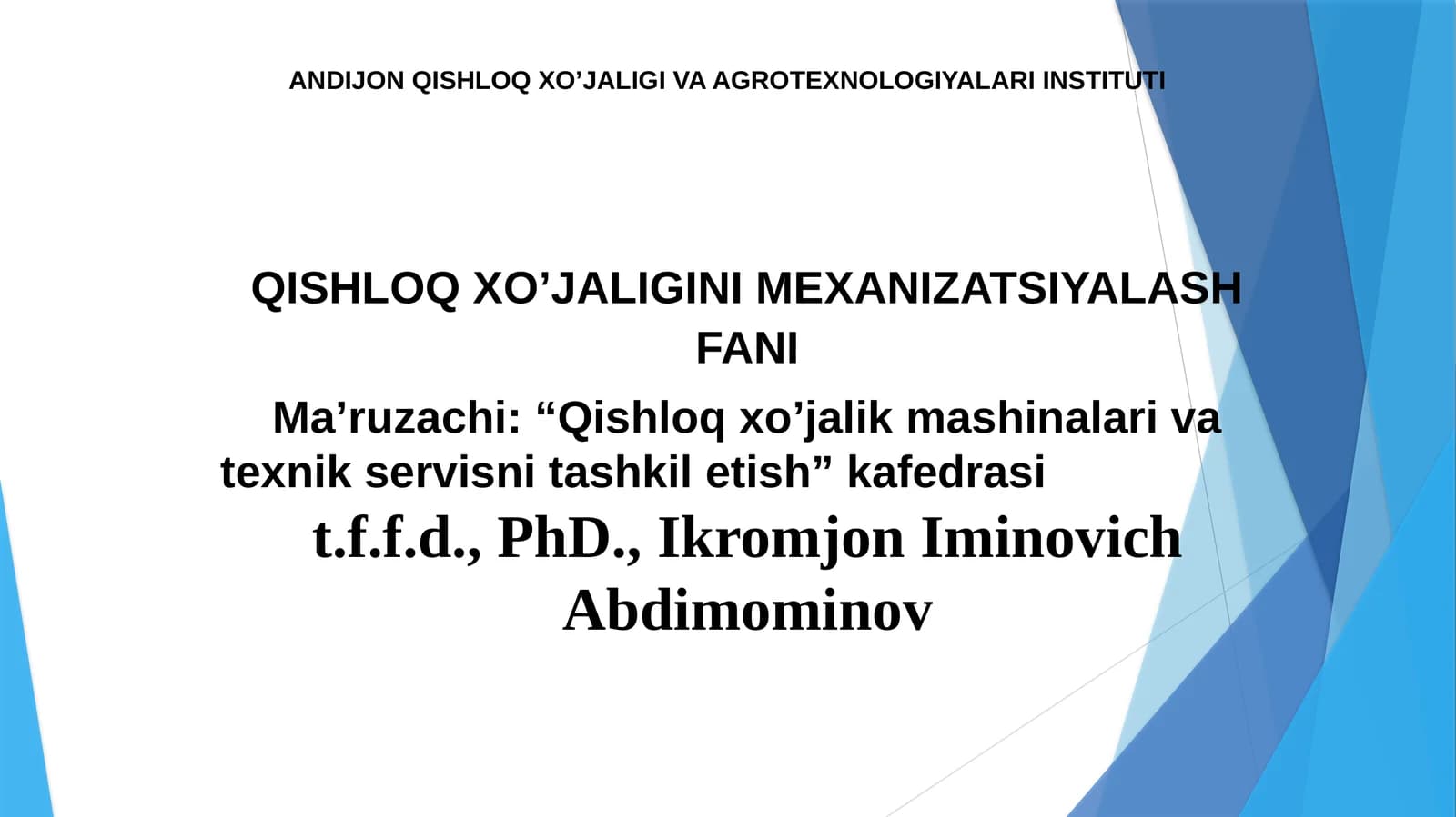 O‘SIMLIKLARNI HIMOYALASH MASHINALARI
