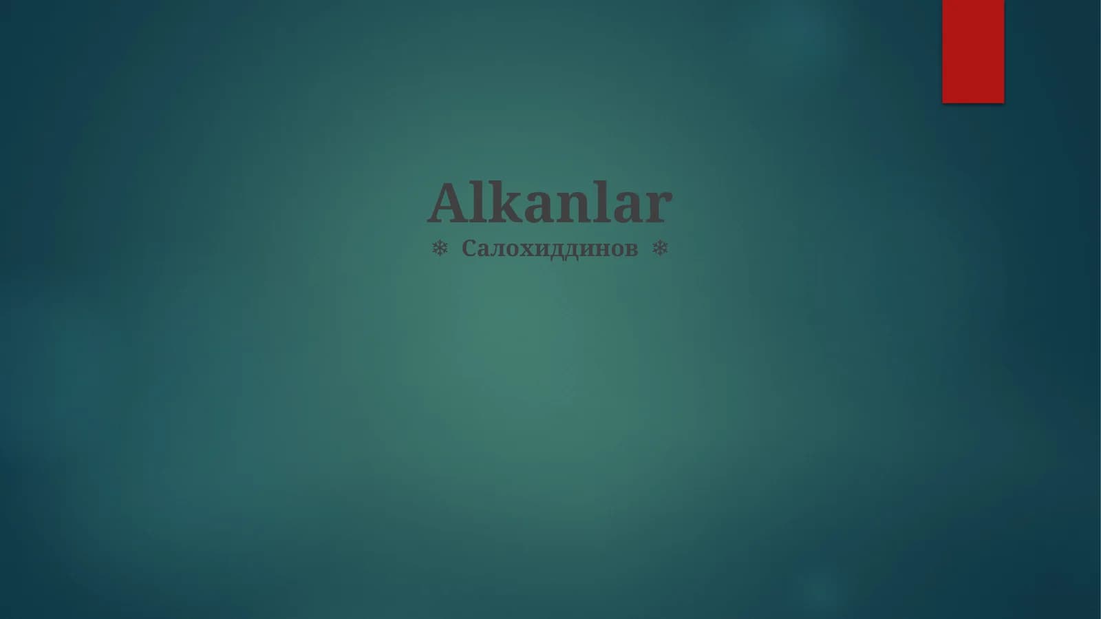 Alkanlar