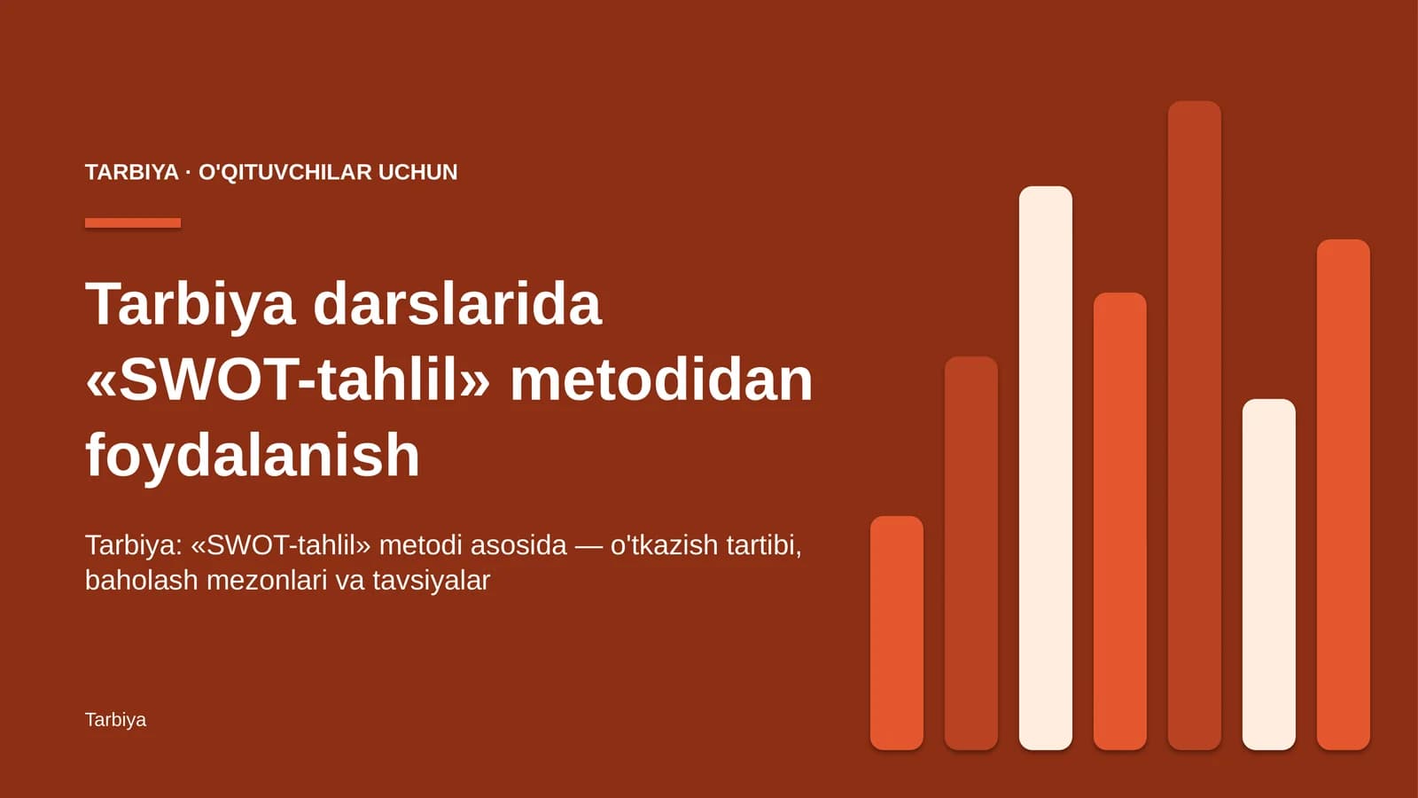 tarbiya darslarida swot tahlil metodidan foydalanish 6086