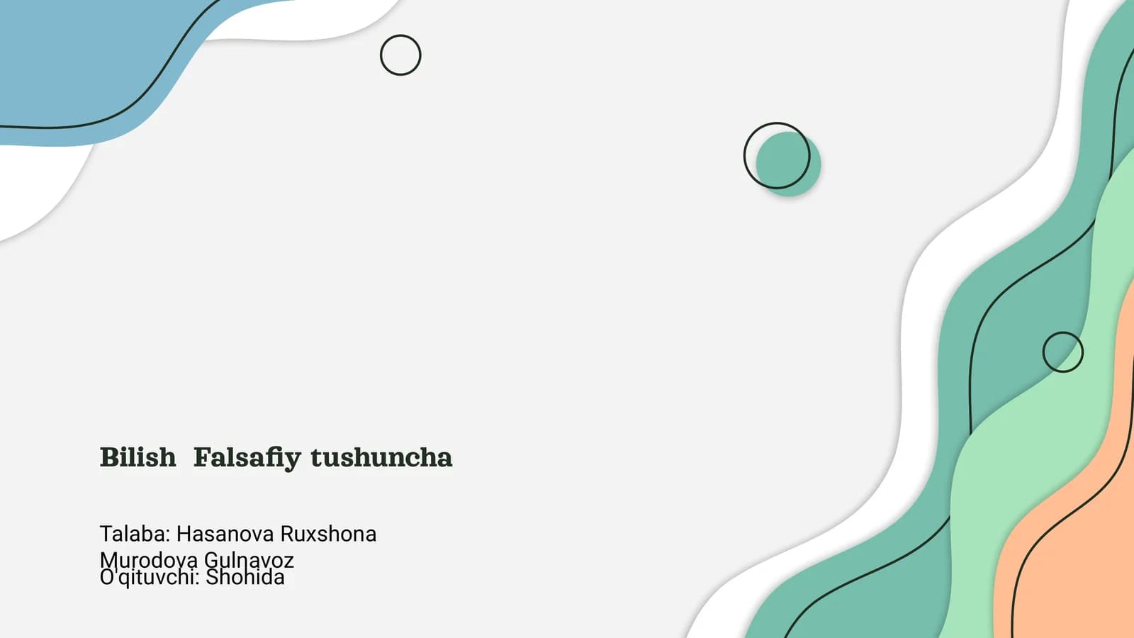Bilish Falsafiy tushuncha