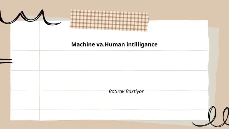 Machine va.Human intilligance