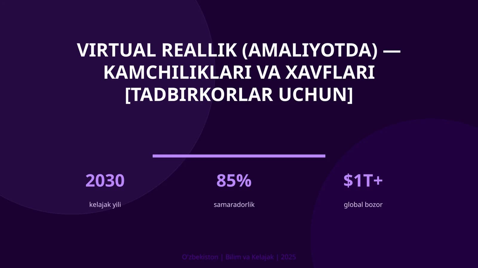 Virtual reallik (amaliyotda) — kamchiliklari va xavflari [tadbirkorlar uchun]