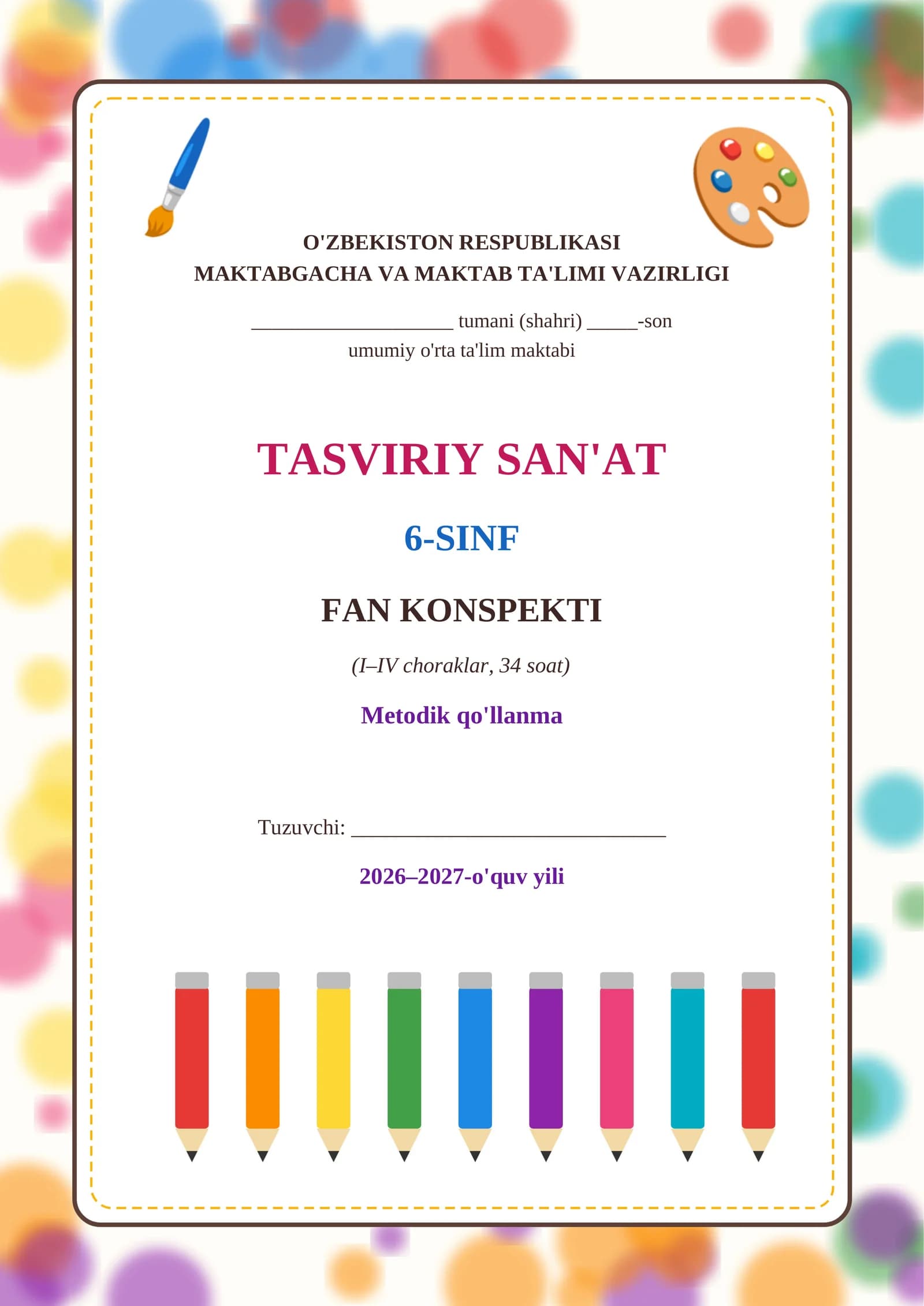 TASVIRIY SAN'AT FAN KONSPEKTI 206-2027