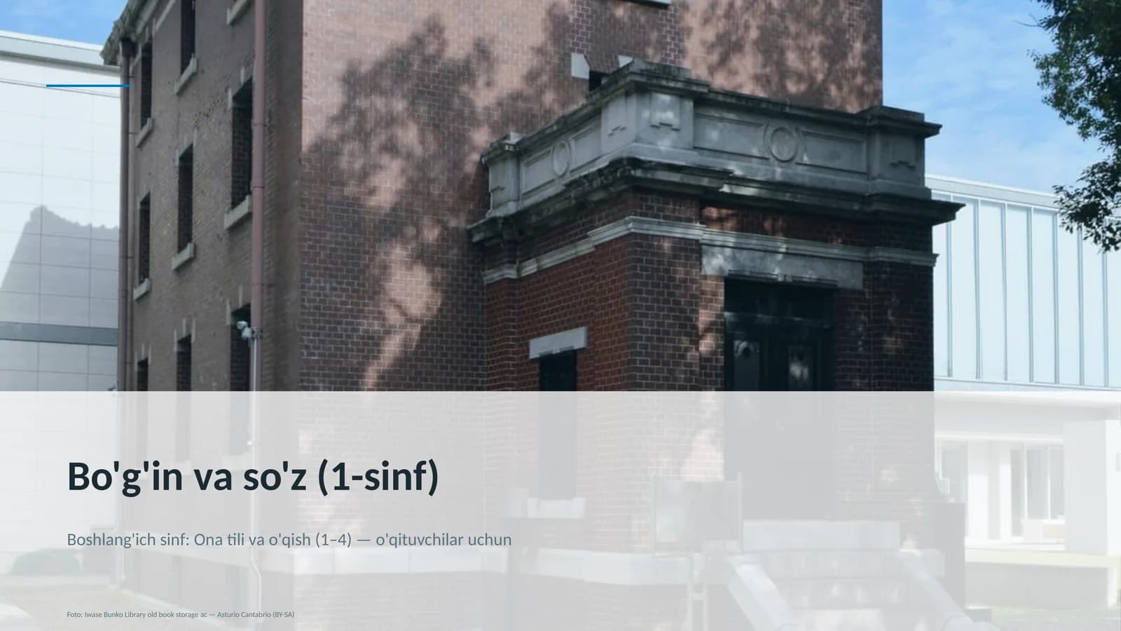 Bo'g'in va so'z (1-sinf)