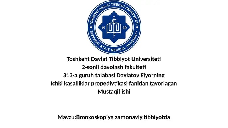 Bronxoskopiya