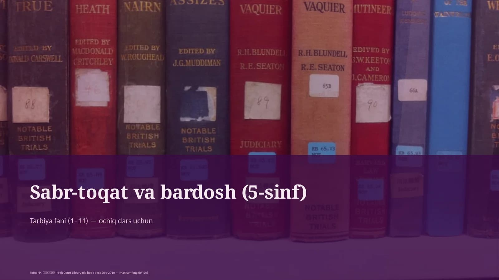 Sabr-toqat va bardosh (5-sinf)