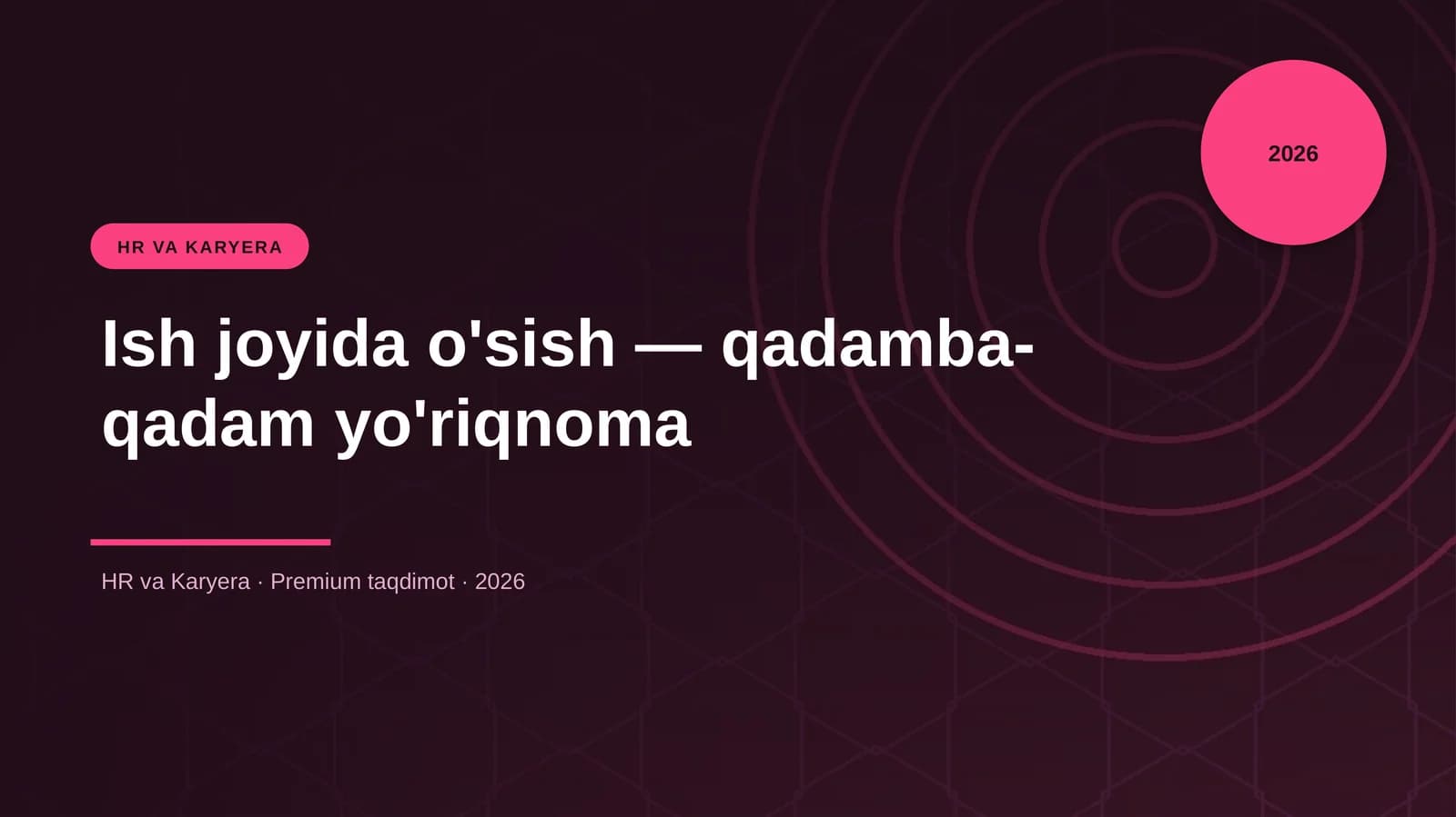 Ish joyida o'sish — qadamba-qadam yo'riqnoma