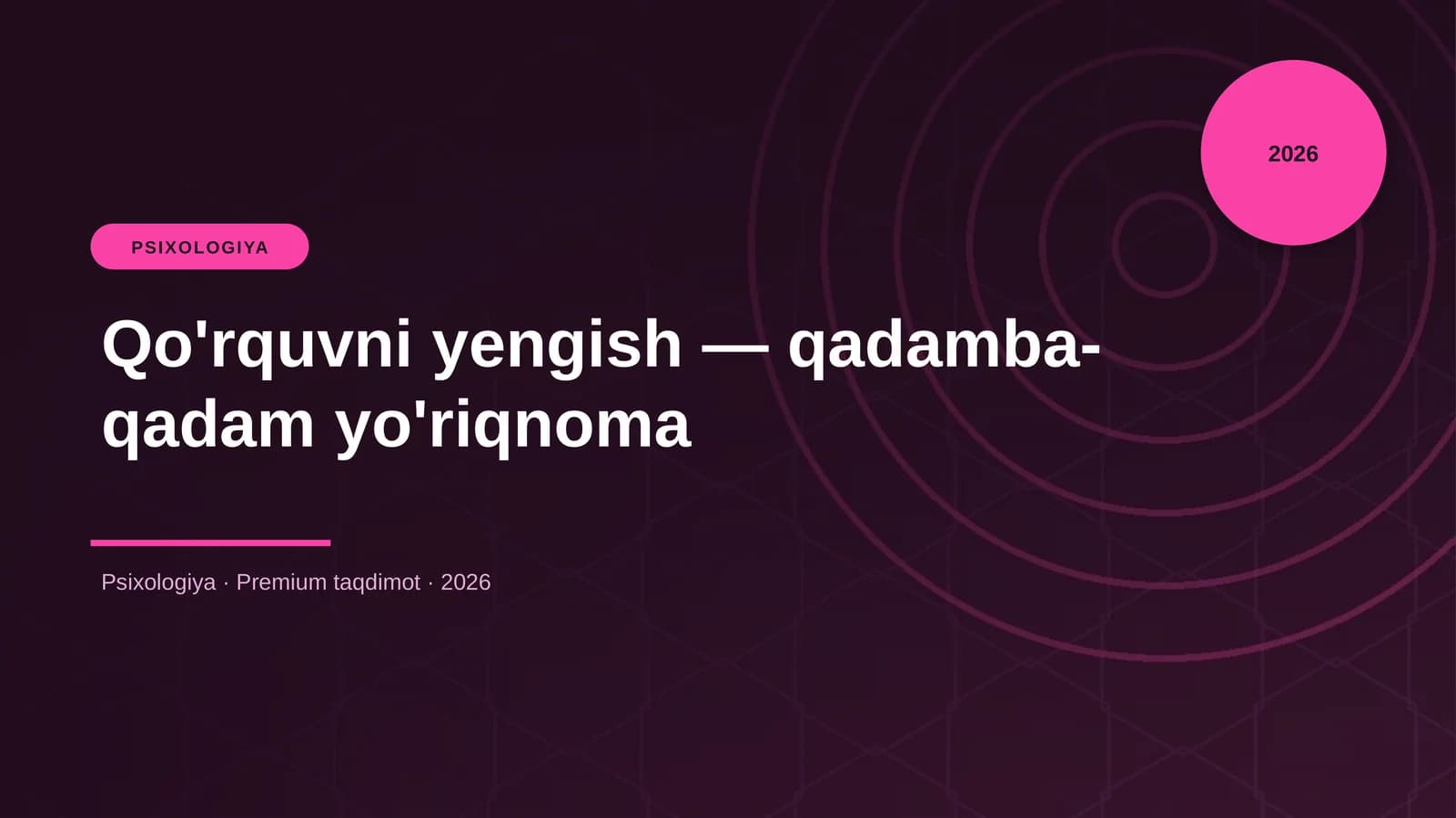 Qo'rquvni yengish — qadamba-qadam yo'riqnoma