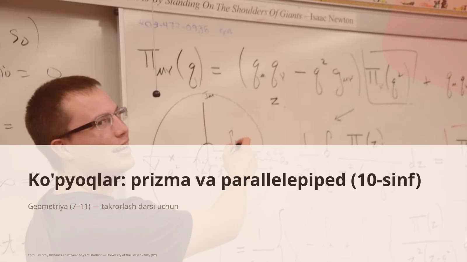 Ko'pyoqlar: prizma va parallelepiped (10-sinf)