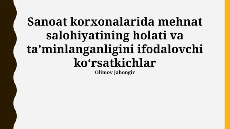 Mehnat salohiyati tuzilishi