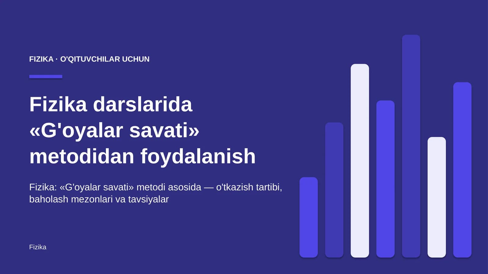 fizika darslarida g'oyalar savati metodidan foydalanish 3450
