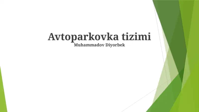Avtoparkovka tizimi