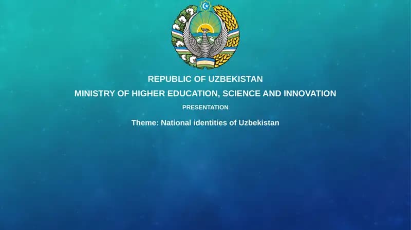 National identities of Uzbekistan