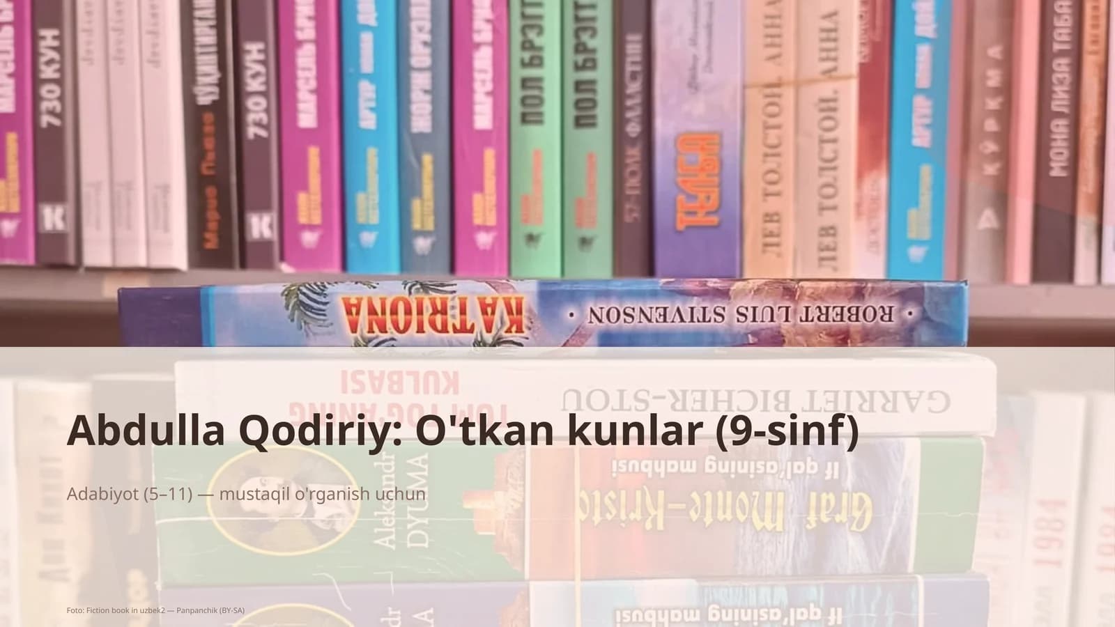 Abdulla Qodiriy: O'tkan kunlar (9-sinf)