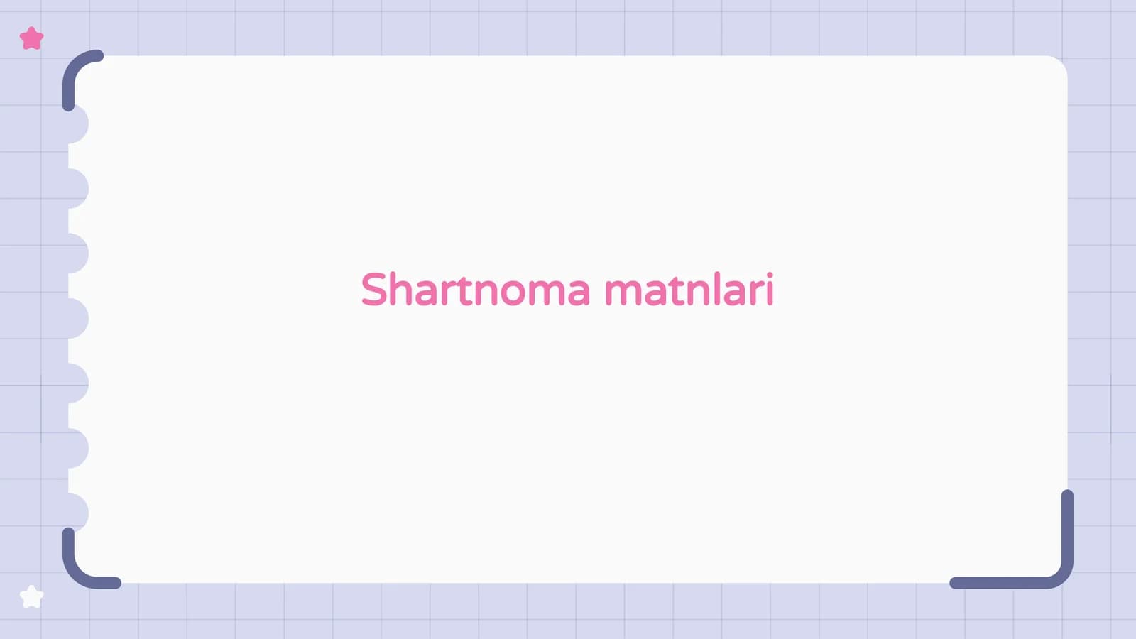 Shartnoma matnlari