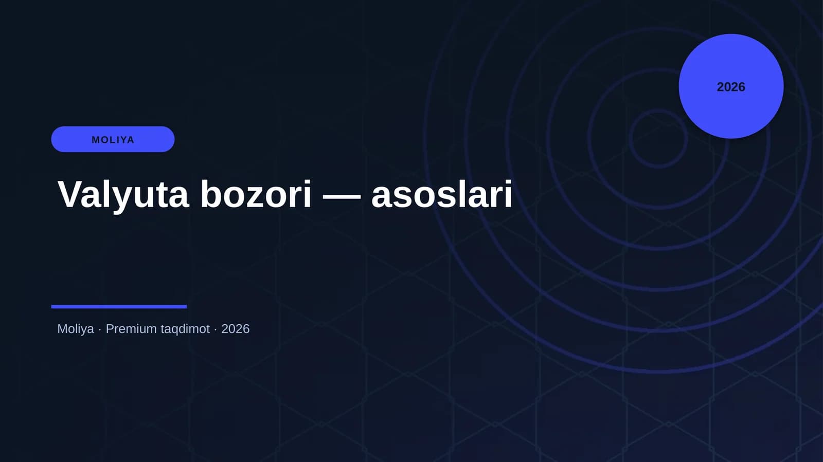 Valyuta bozori — asoslari