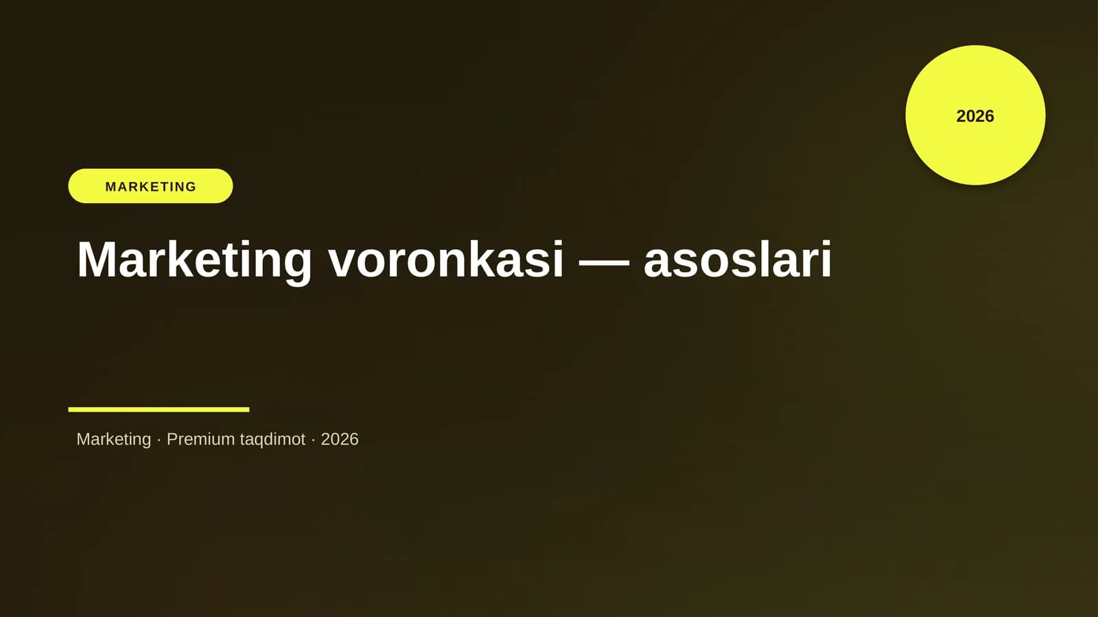 Marketing voronkasi — asoslari