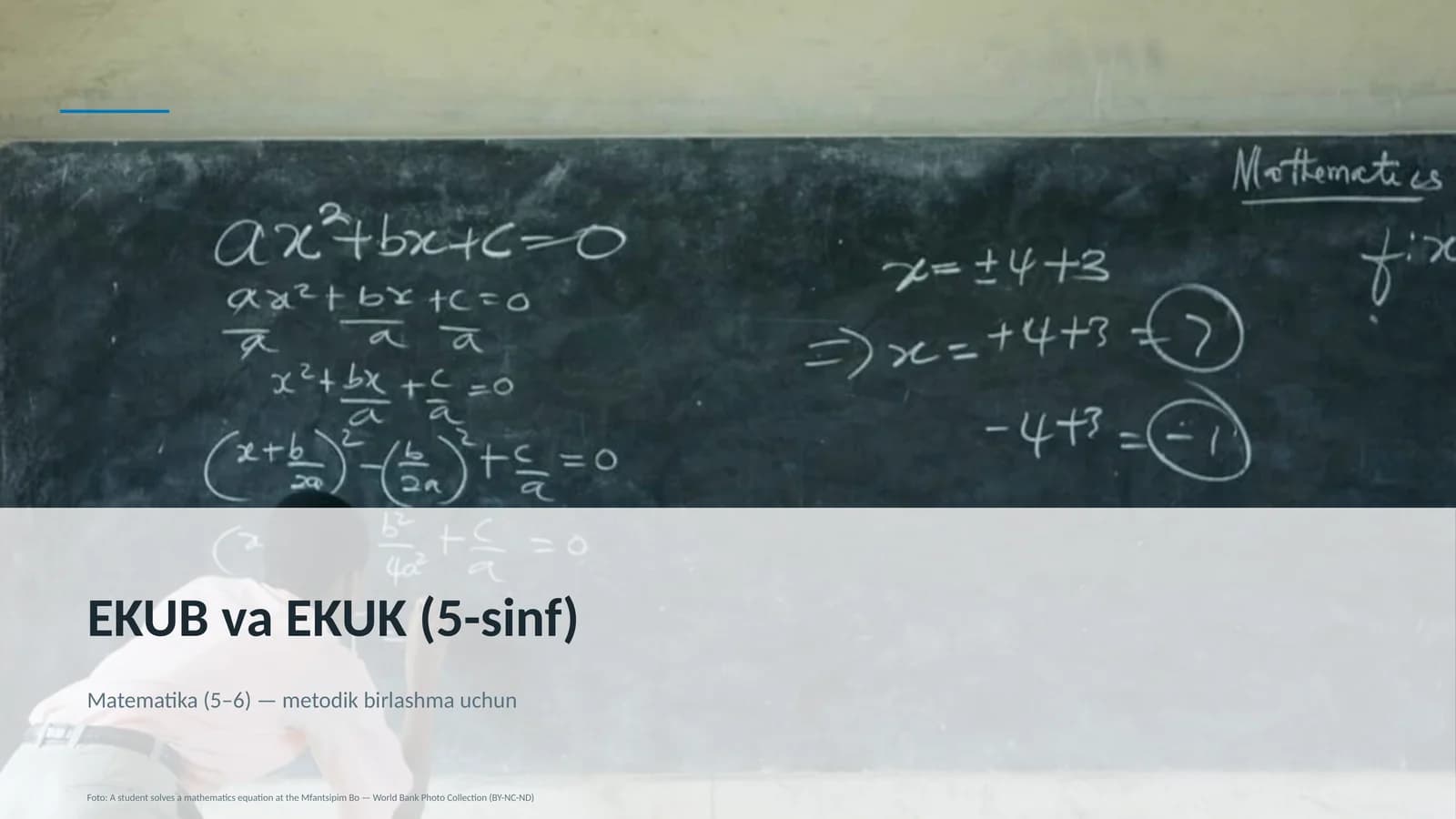 Matematika (5–6) — metodik birlashma uchun