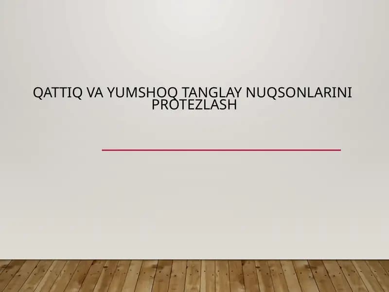 Tanglay nuqsonlarini protezlash