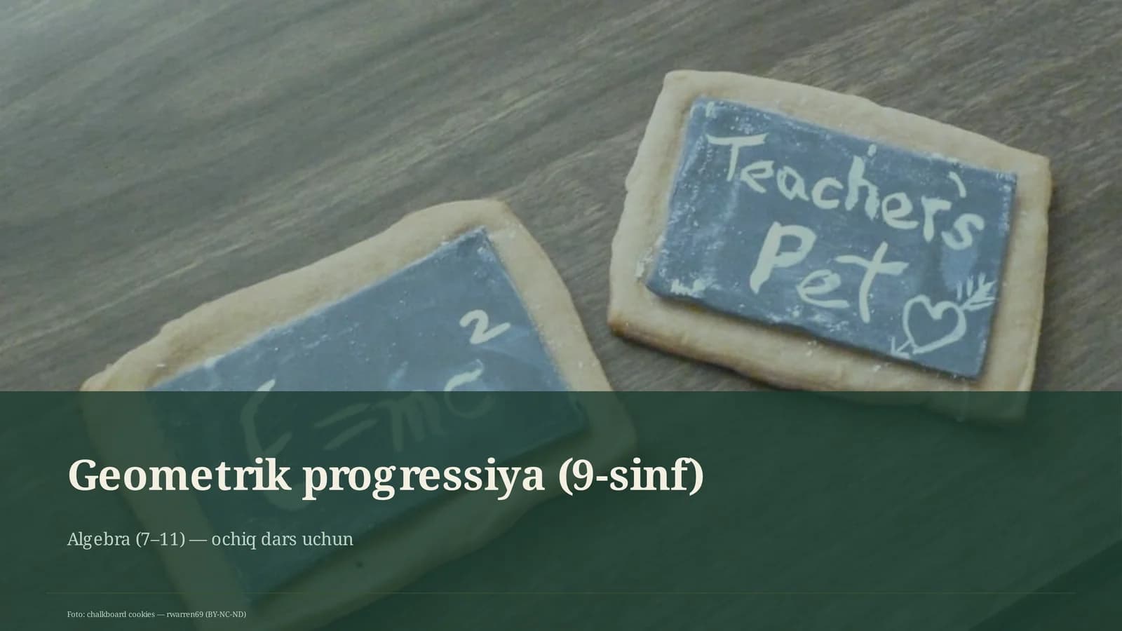 Geometrik progressiya (9-sinf)