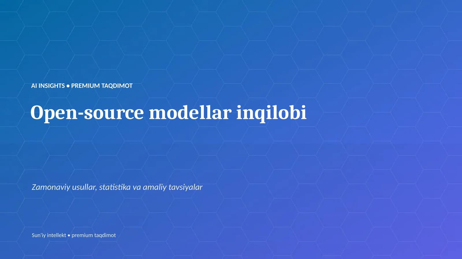 AI INSIGHTS • PREMIUM TAQDIMOT