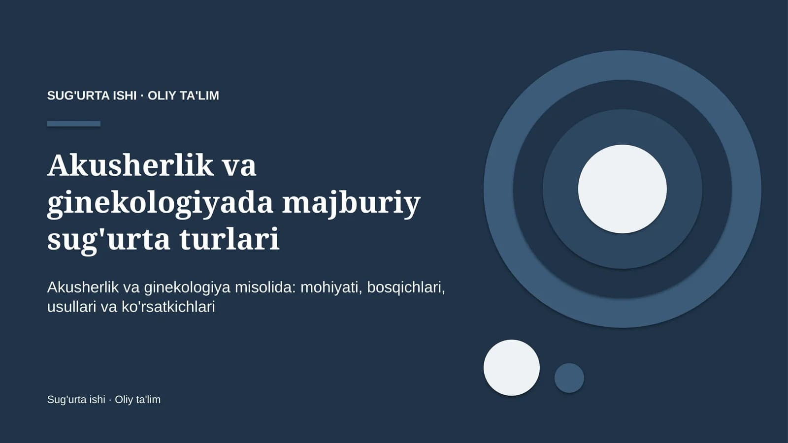Akusherlik va ginekologiyada majburiy sug'urta turlari