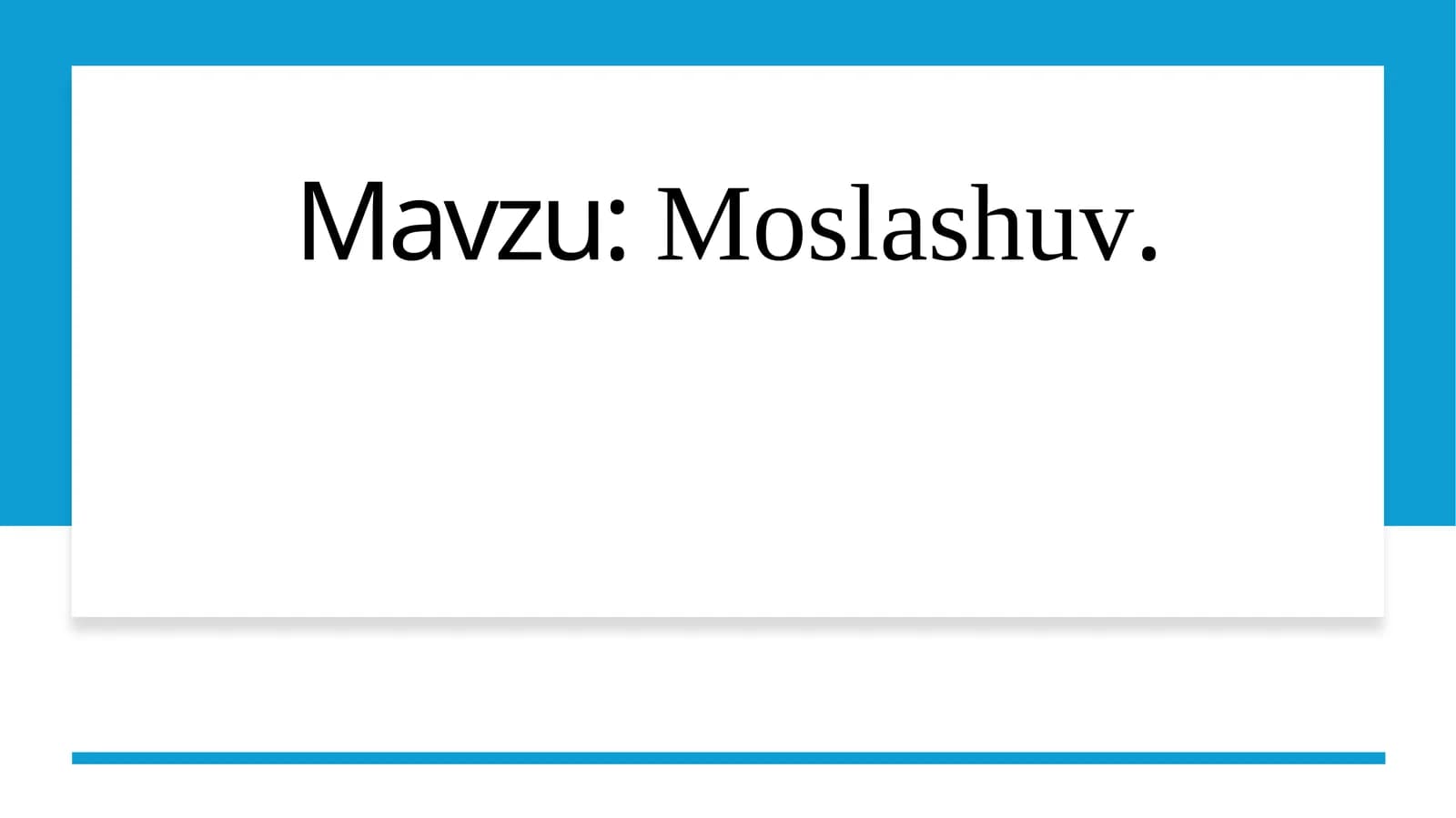 Moslashuv