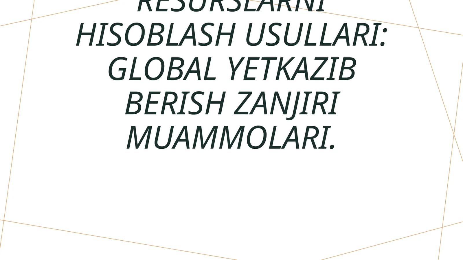 Qurilish loyihalarida resurslarni hisoblash usullari