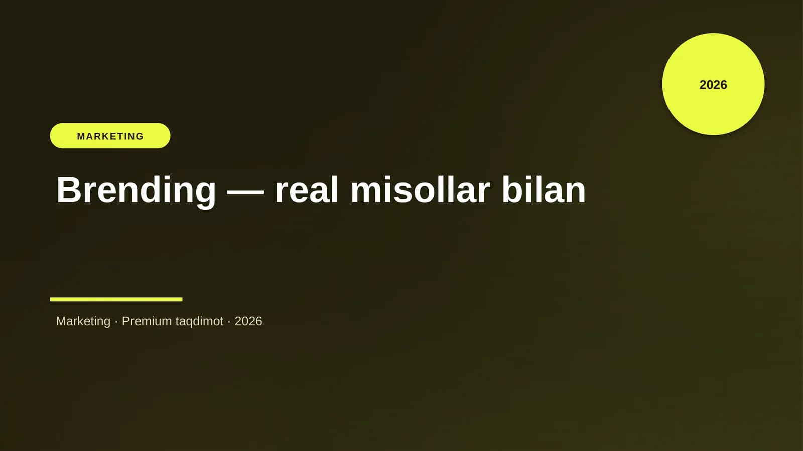 Brending — real misollar bilan