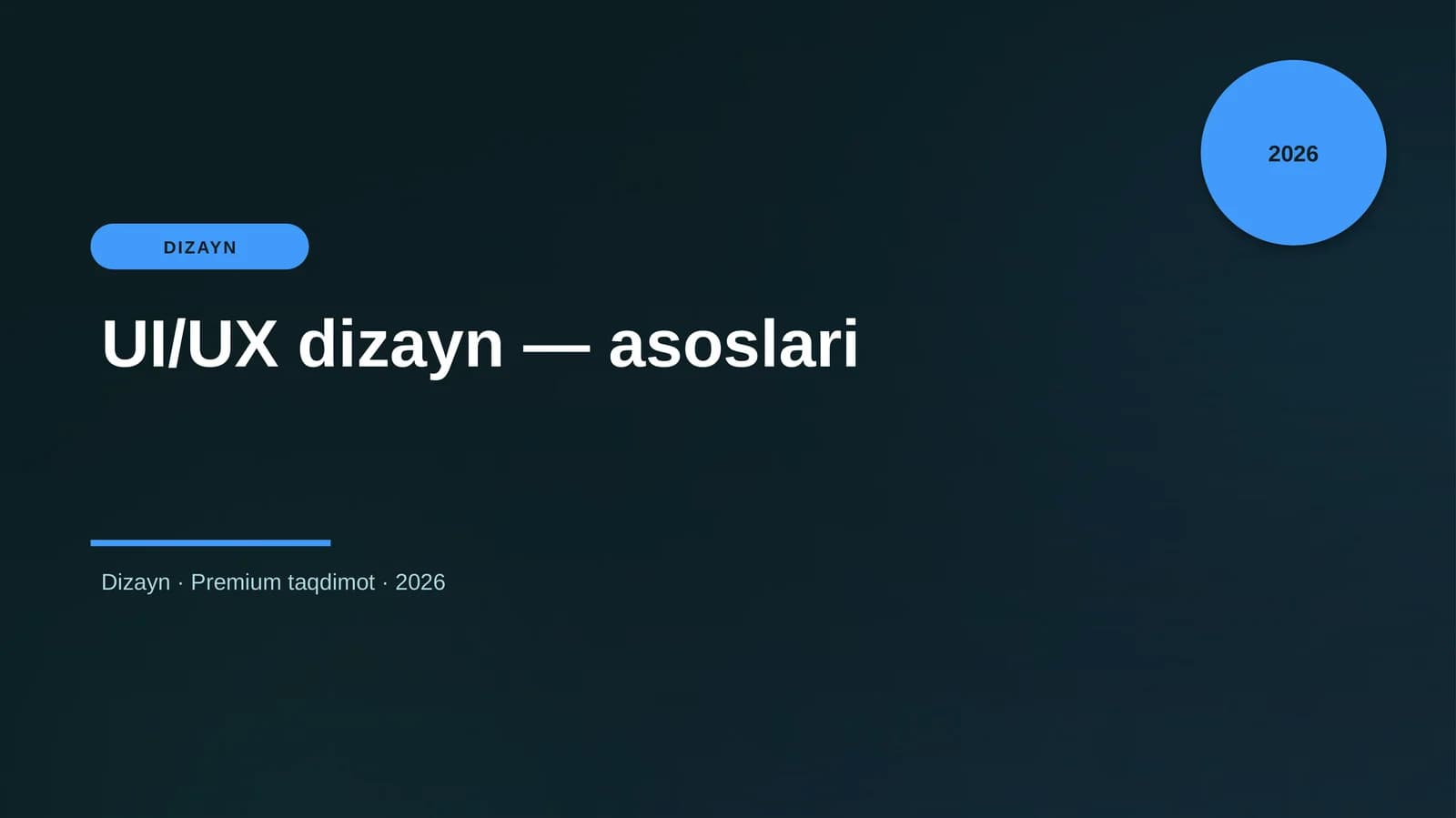 UI/UX dizayn — asoslari