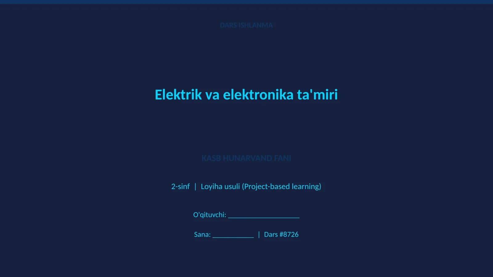 Elektrik va elektronika ta'miri