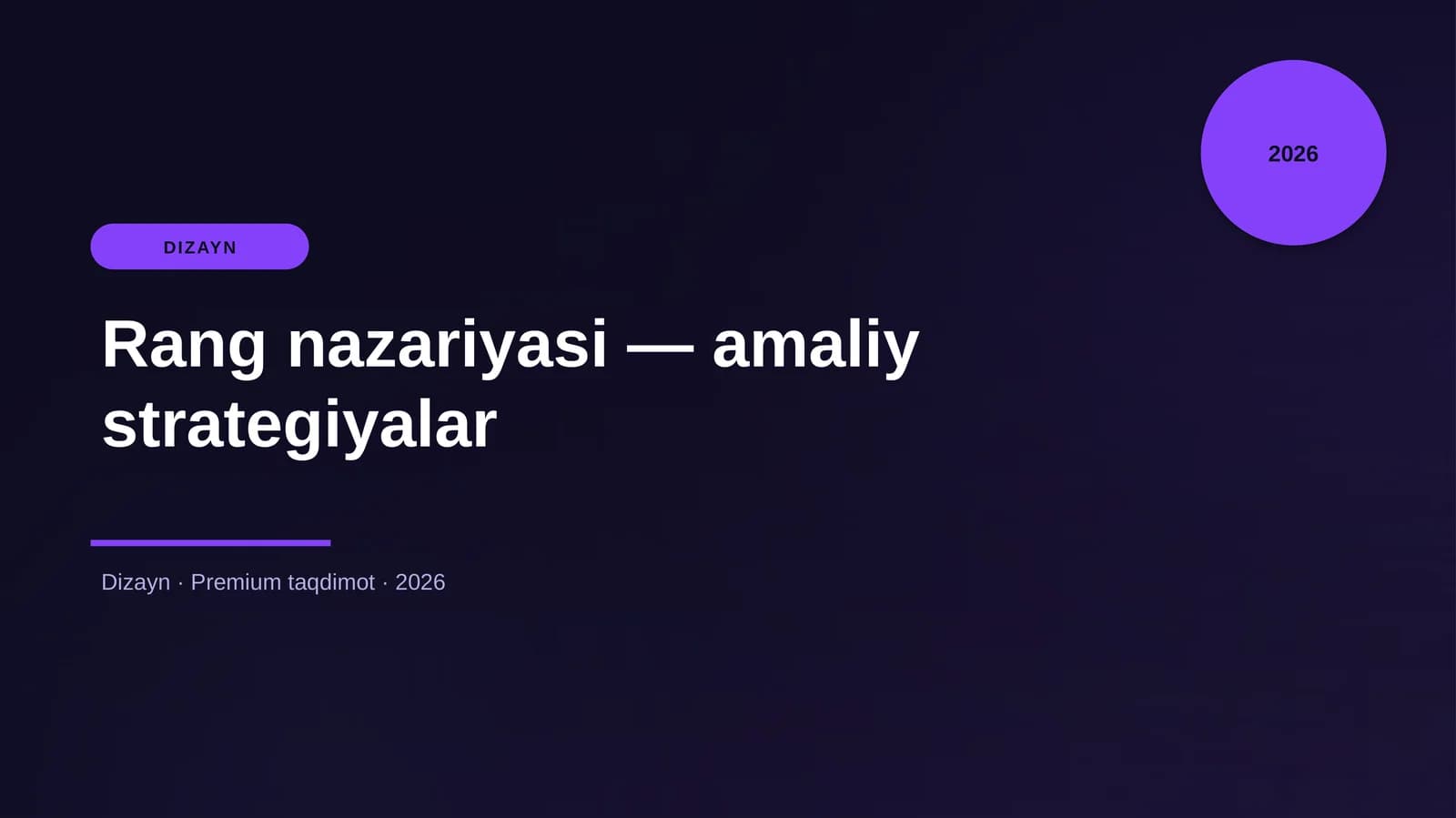 Rang nazariyasi — amaliy strategiyalar