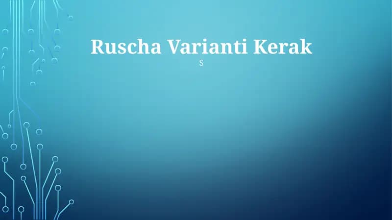 Ruscha Varianti Kerak