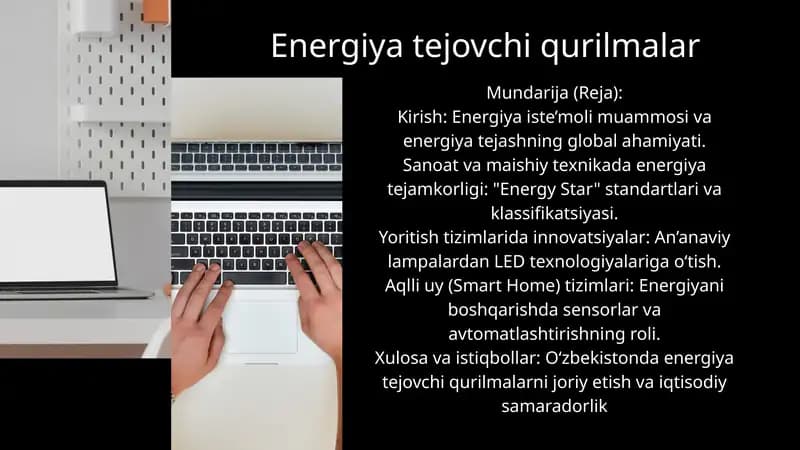 Energiya tejovchi qurilmalar