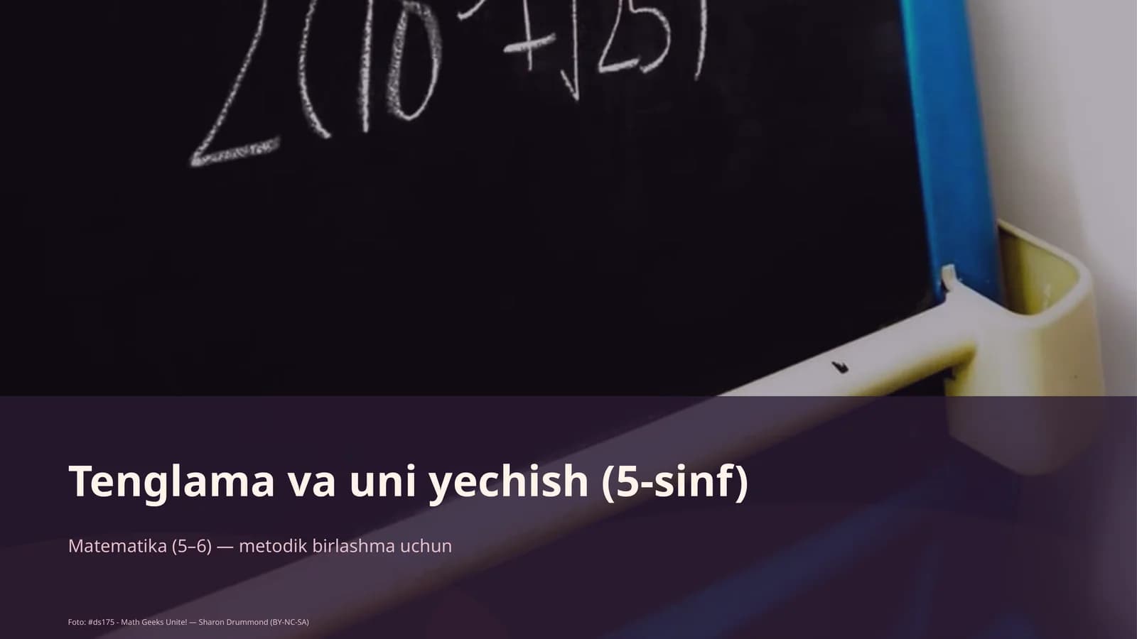 Tenglama va uni yechish (5-sinf)