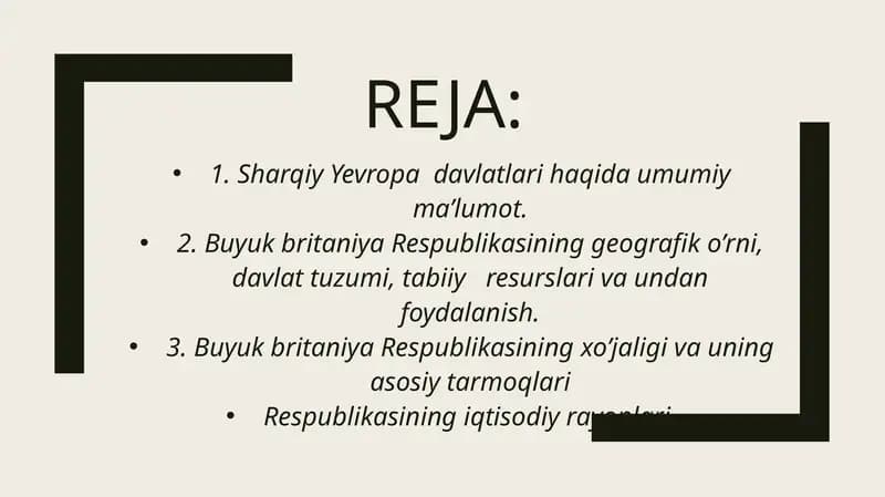 Sharqiy Yevropa davlatlari haqida umumiy ma’lumot